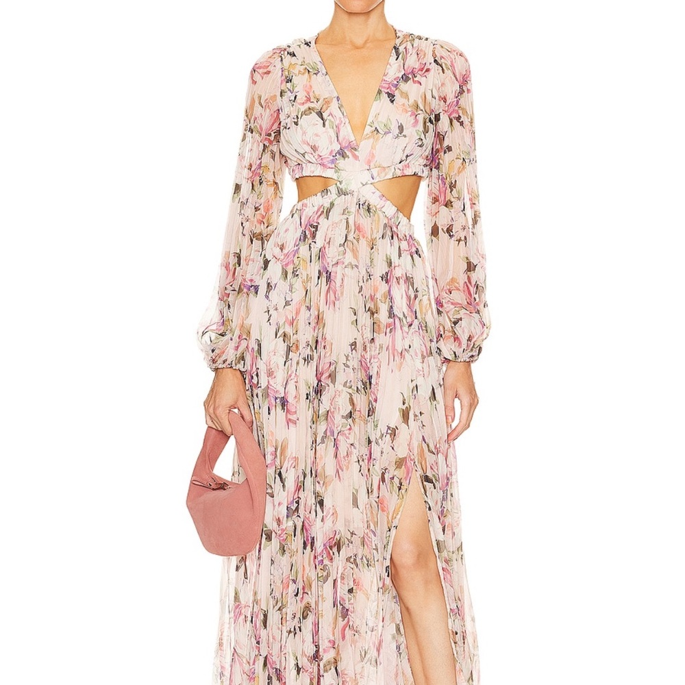 Revolve Revery Dress in Cream Pink Floral